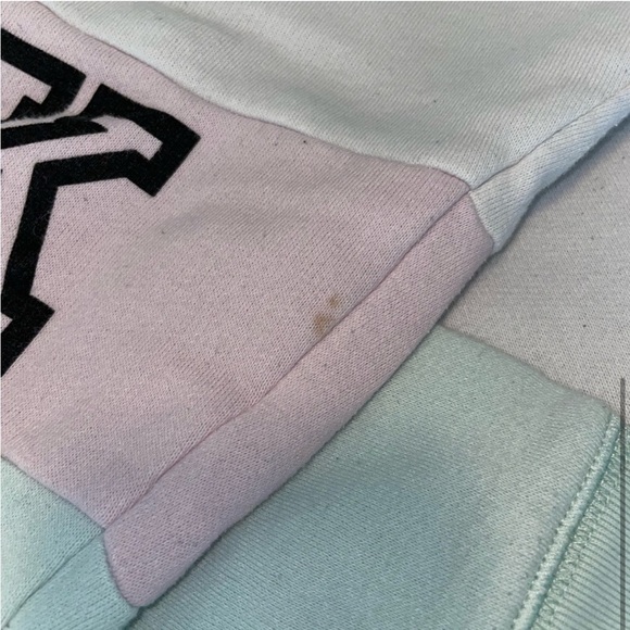 VS Pink Quarter zip pullover jacket in white and pink color way, Size M - Picture 4 of 5